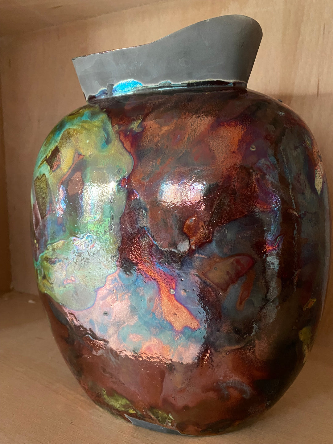 Butterfly Raku Vase