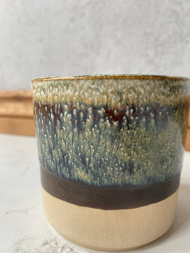Handmade ceramic relaxing lavender soy candle Quiet Earth UK