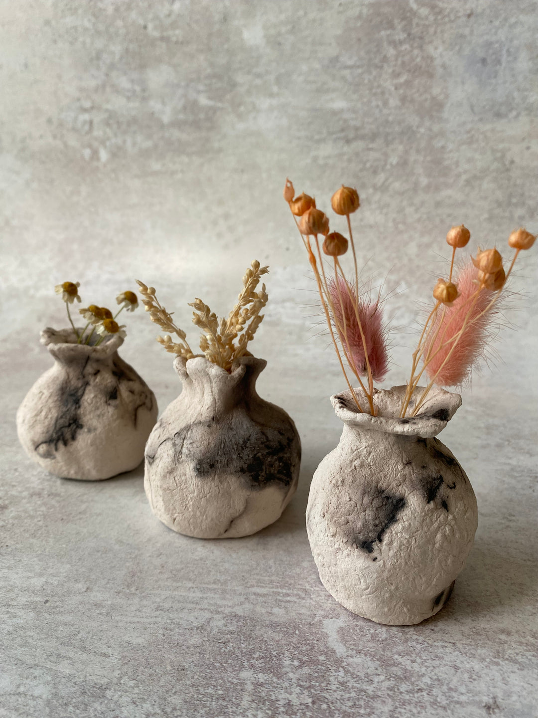 Flame-Fired Poppy Raku Vase
