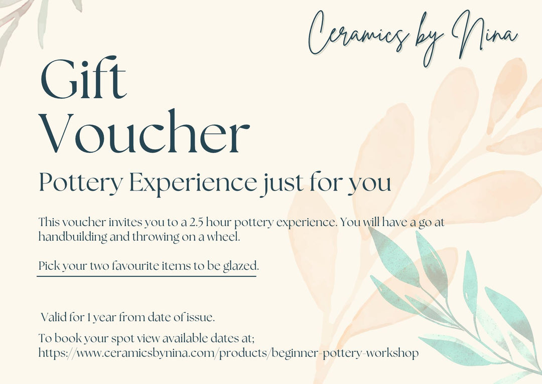 Pottery Lesson Voucher – One Person